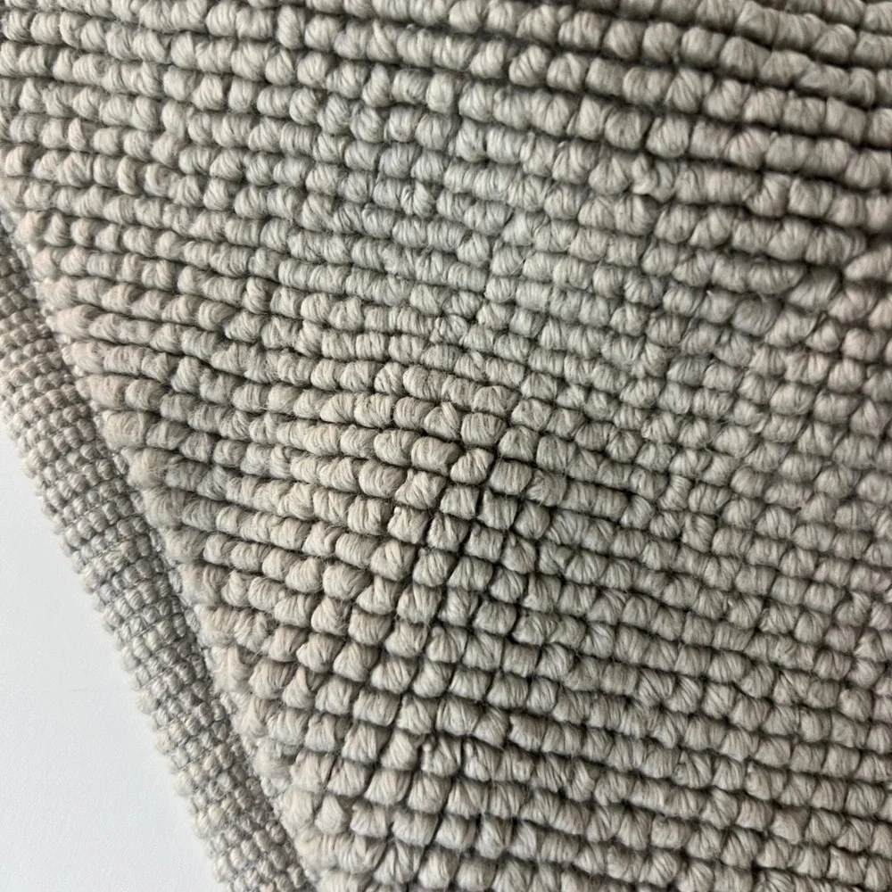 Hotel Collection Tub Mat Flax Cotton 20x30 Inch Made Turkey Plush Textured‎ New